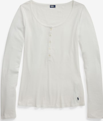 Polo Ralph Lauren Longsleeve ' Whisper Weight Cotton ' in Weiß: Vorderseite