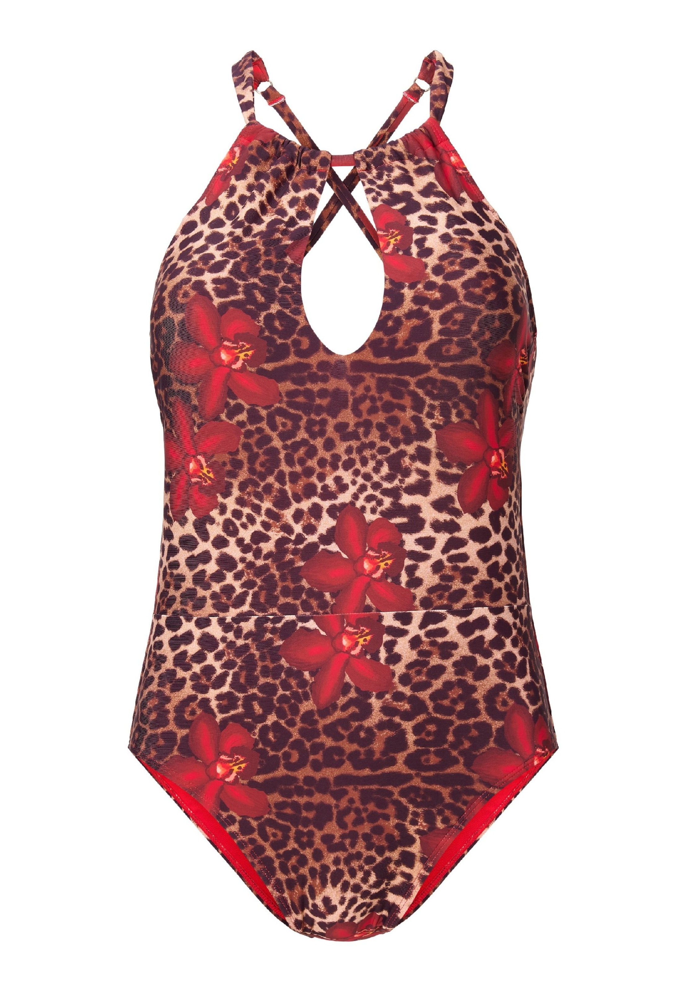 LingaDore Maillot de bain en beige / rouge / noir, Vue avec produit