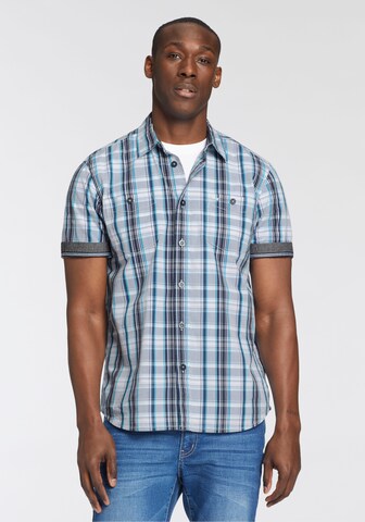 Man's World Regular Fit Hemd in Blau
