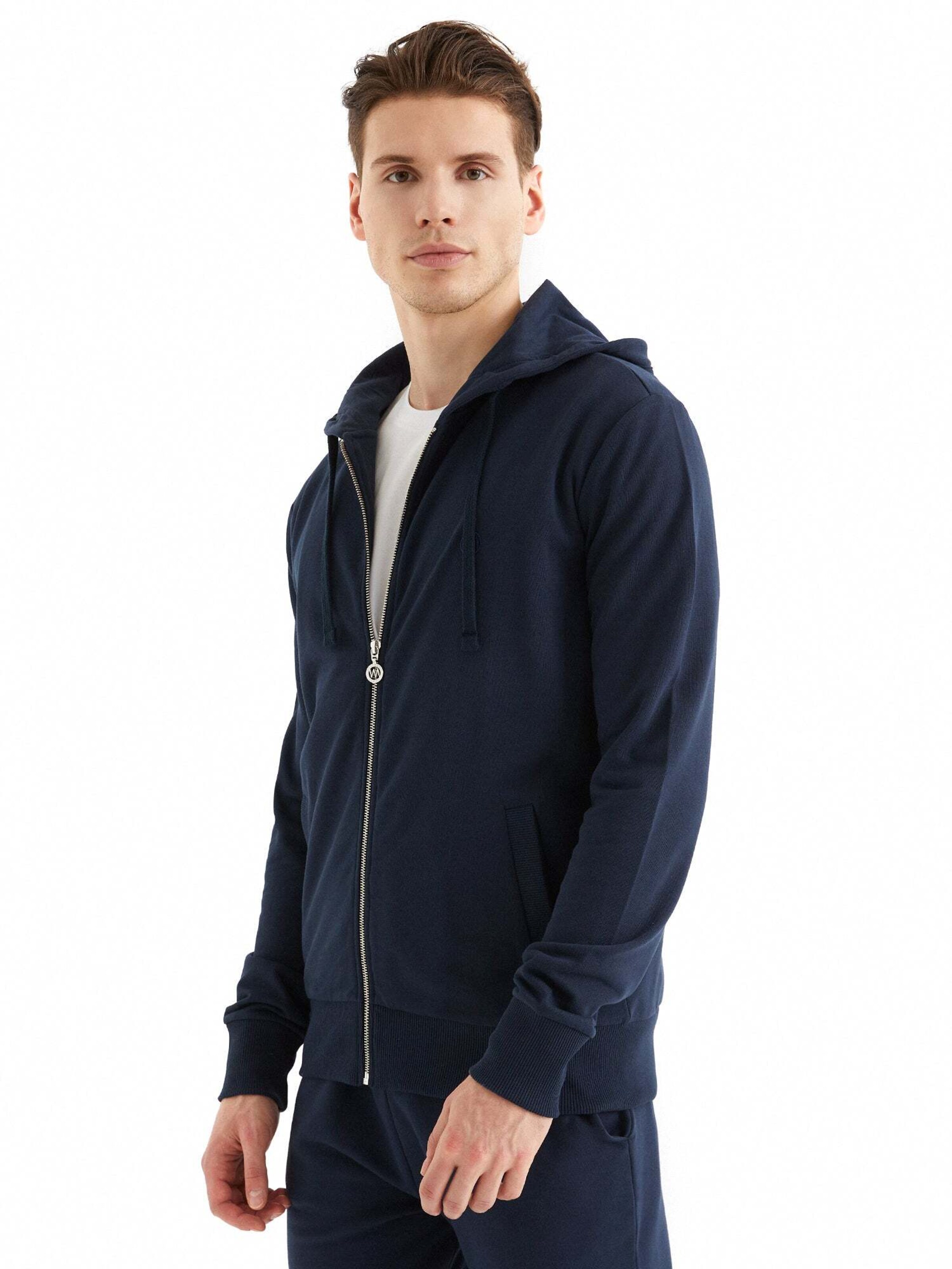 Giacca di felpa 'CORE ZIP' di WESTMARK LONDON in blu: frontale