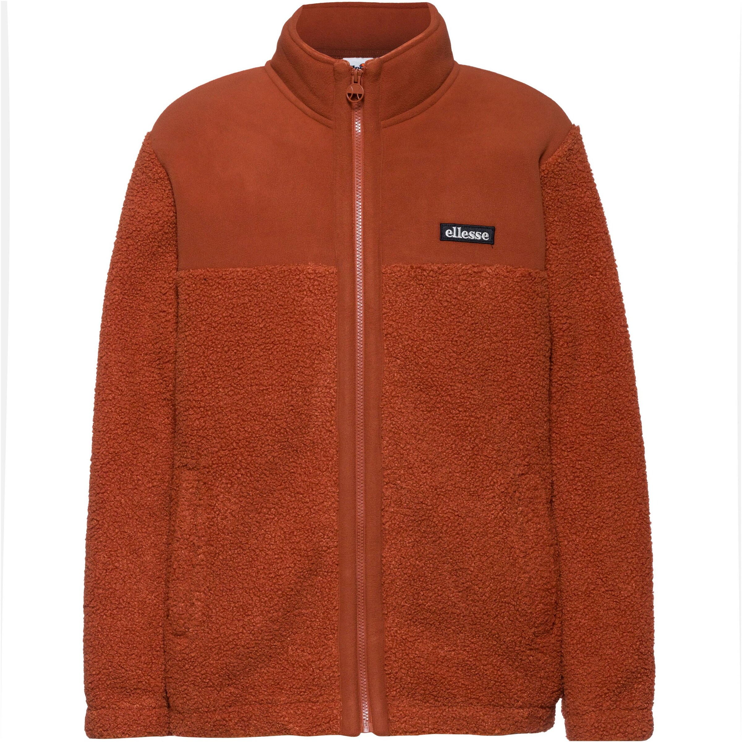 ELLESSE Fleece Jacket 'Furry' in Brown: front