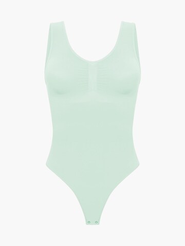 creamy Shaping Bodysuit in Green: front