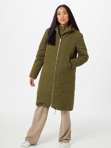 JUST FEMALE Ανοιξιάτικο και φθινοπωρινό παλτό 'Steal' σε πράσινο: μπροστά