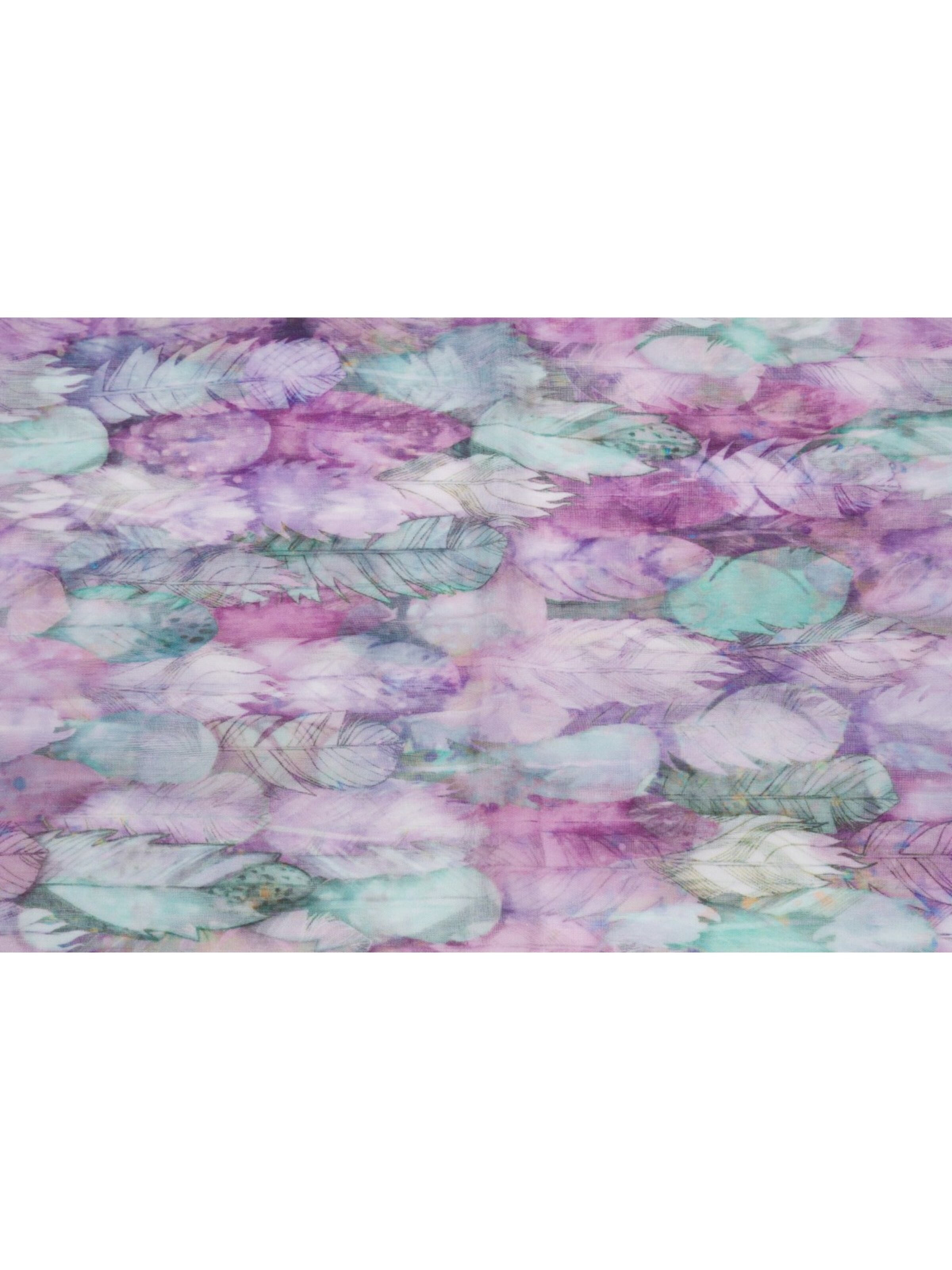 styleBREAKER Loop scarf 'Loop mit bunten Federn' in Purple