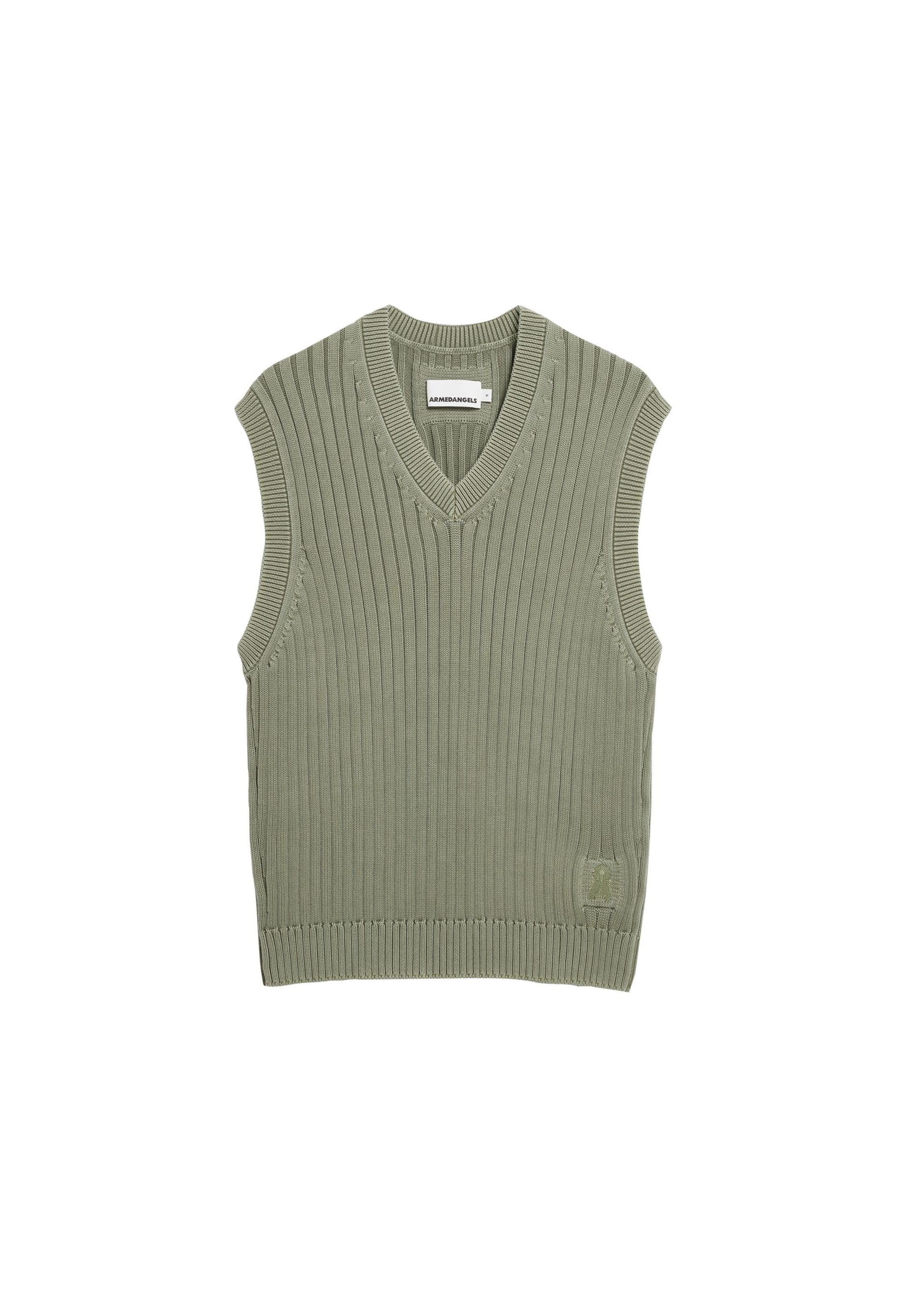 ARMEDANGELS Pullunder PIGMENT DYE in Grün: Vorderseite