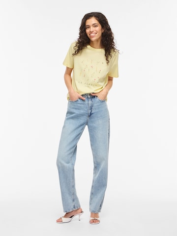 Tricou 'VISYBIL GARDEN' de la VILA pe galben: față