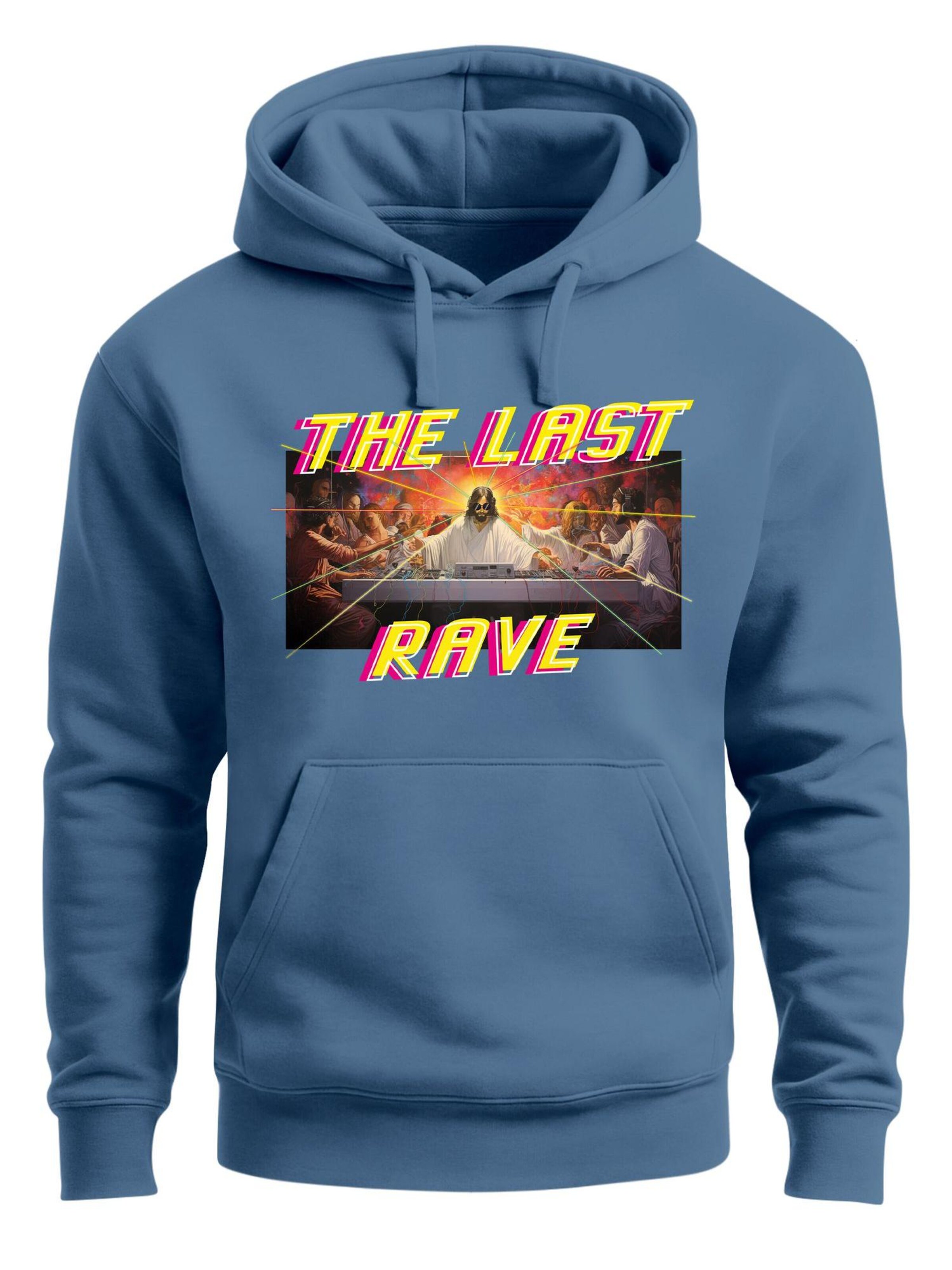 Neverless Sweatshirt 'The Last Rave' in Blue: front