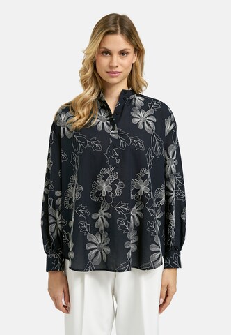 Milano Italy Blouse in Blue: front
