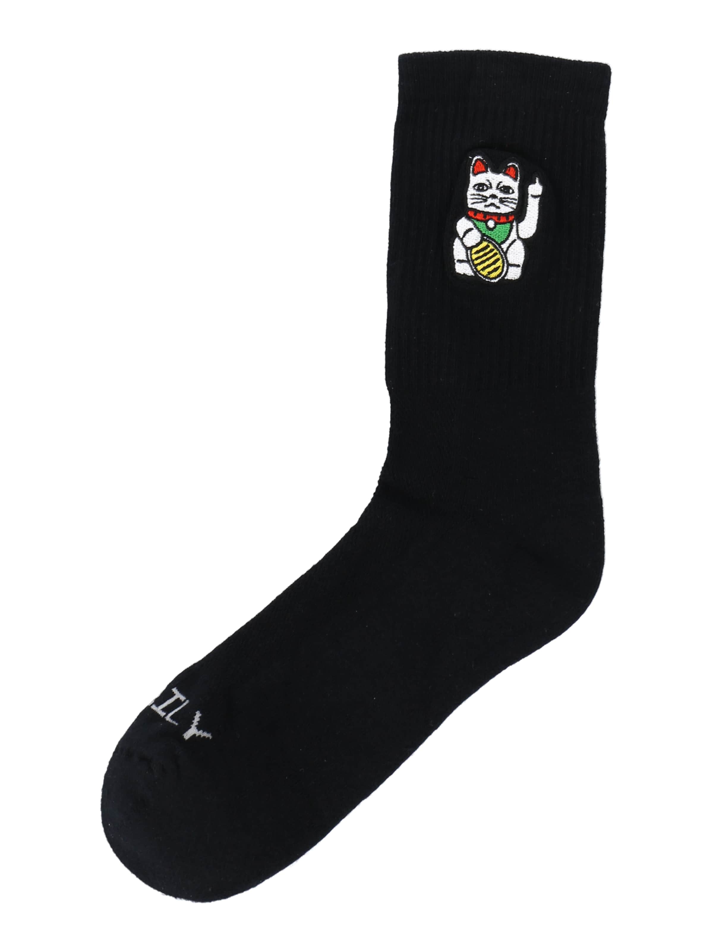 Iriedaily Socken 'Bye Bye' in Schwarz: Vorderseite