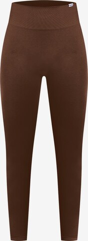 Smilodox Skinny Sportbroek 'Amaze Pro' in Bruin: voorkant