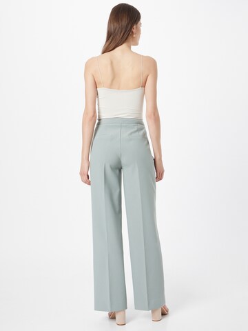 Another Label Wide leg Pleated Pants 'Moore' in Green