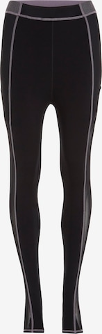 Calvin Klein Sport Skinny Workout Pants in Black: front
