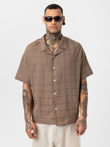 Dandalo Comfort fit Button Up Shirt 'Justin' in Brown: front