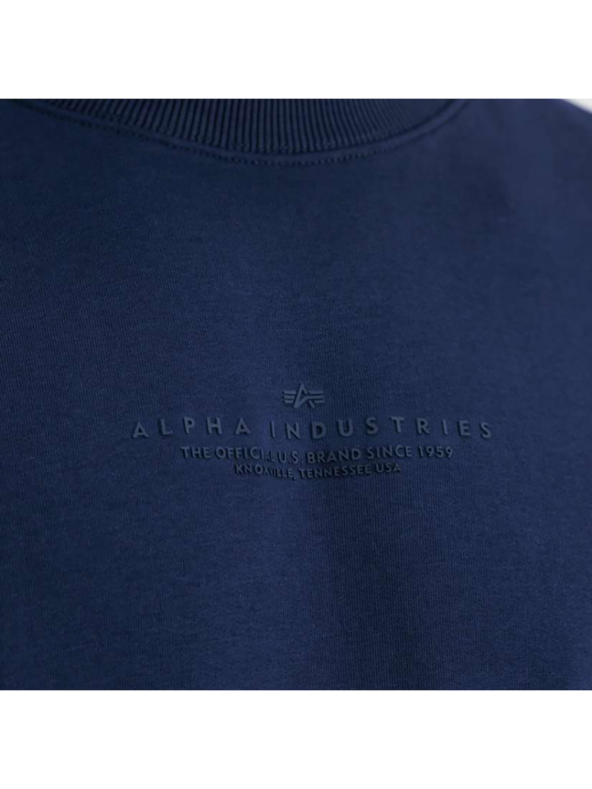 ALPHA INDUSTRIES Sweatshirt 'Double Layer'‌‌‌‌‌ in Blau