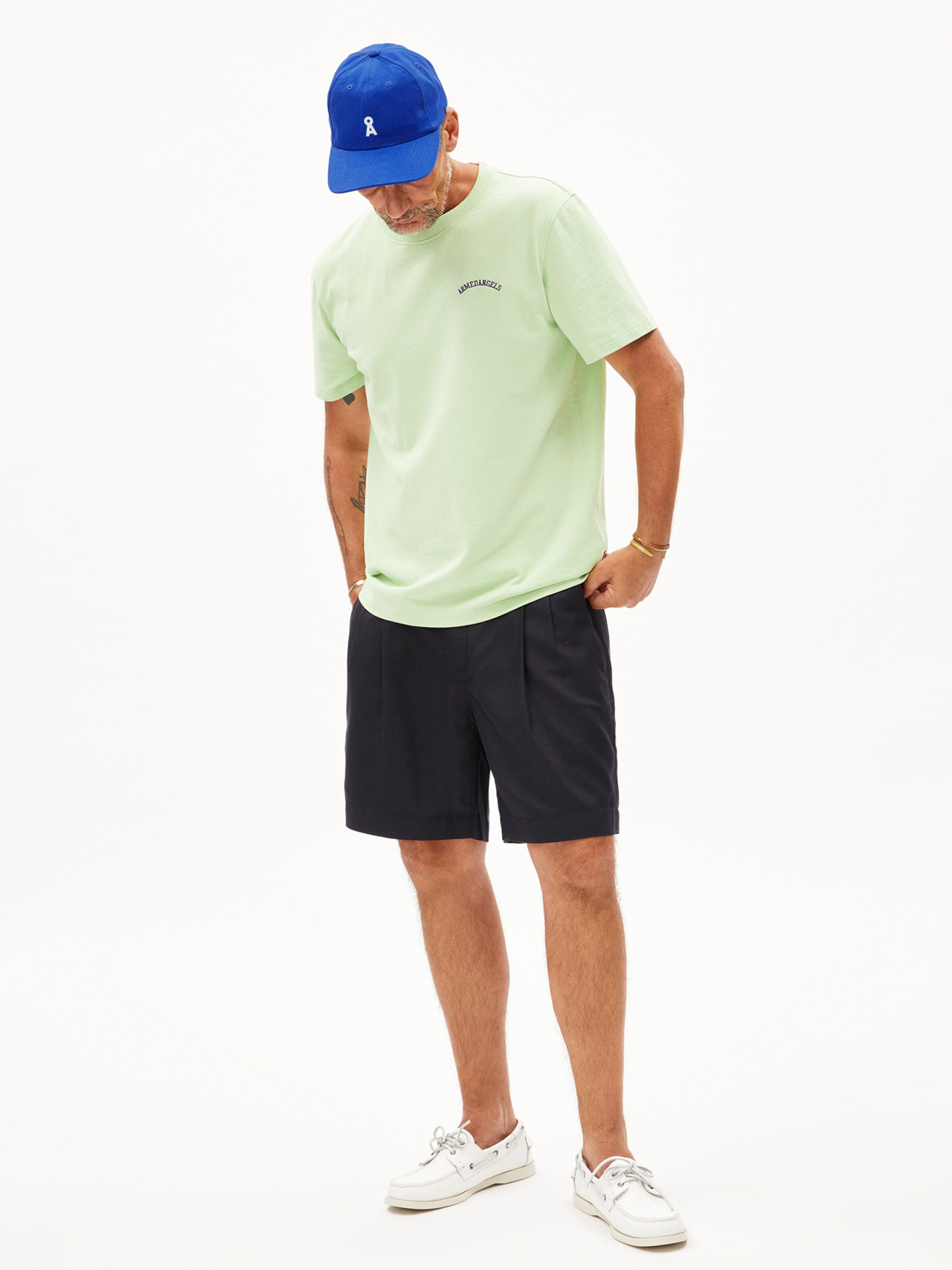 ARMEDANGELS T-Shirt MAARKOS ARMEDANGELS in Grün: Vorderseite