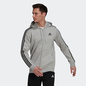 ADIDAS SPORTSWEAR Skinny Bluza rozpinana sportowa 'Essentials' w kolorze szary: przód