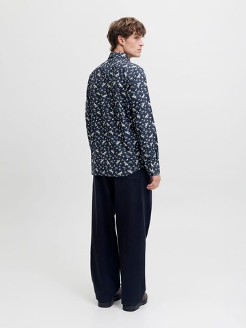 JACK & JONES Comfort fit Button Up Shirt 'York' in Blue