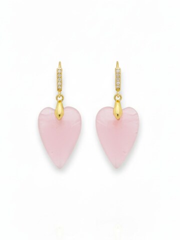 Secret Stones Earrings in Pink: front