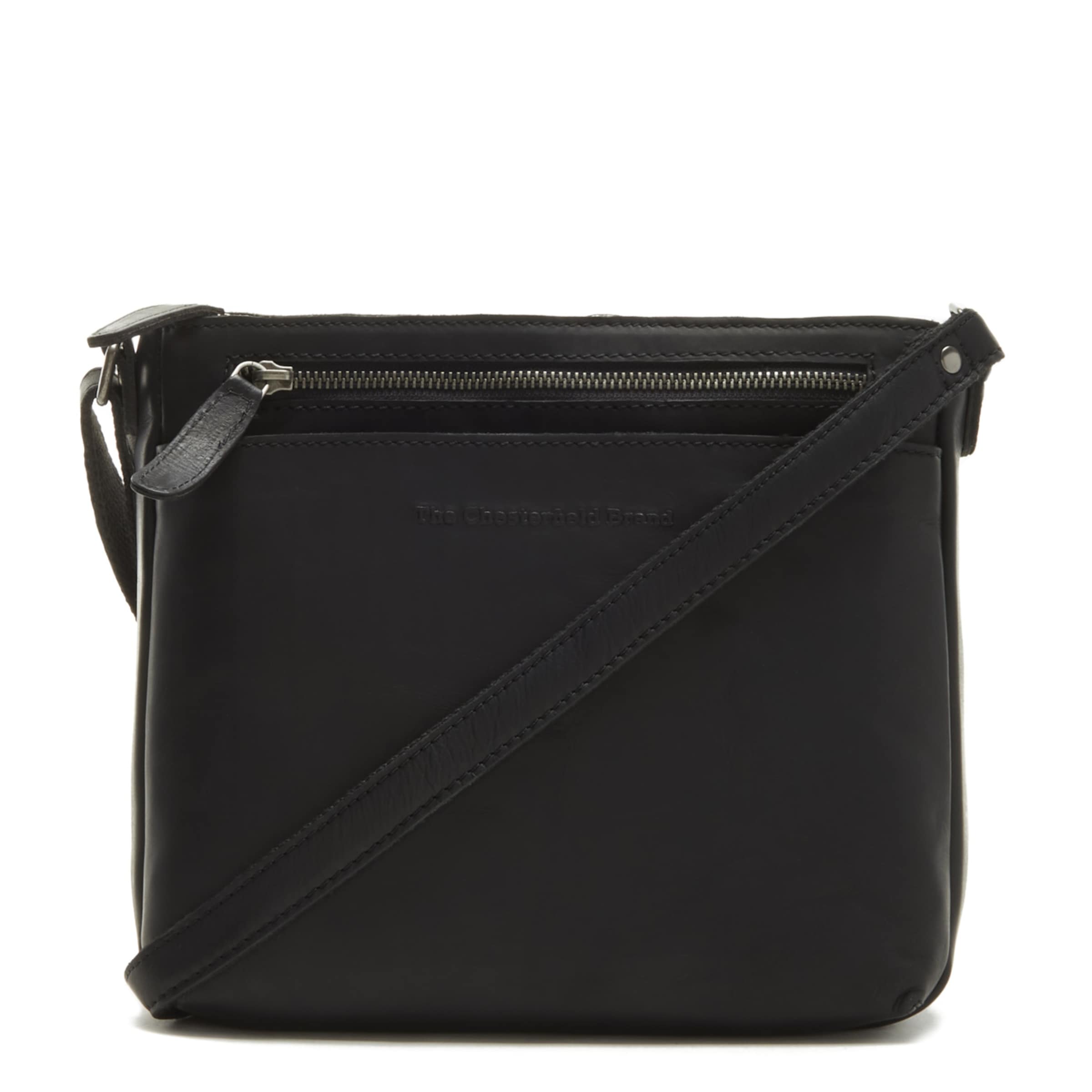 The Chesterfield Brand Crossbody Bag 'Wax Pull Up Mumbai' in Black: front