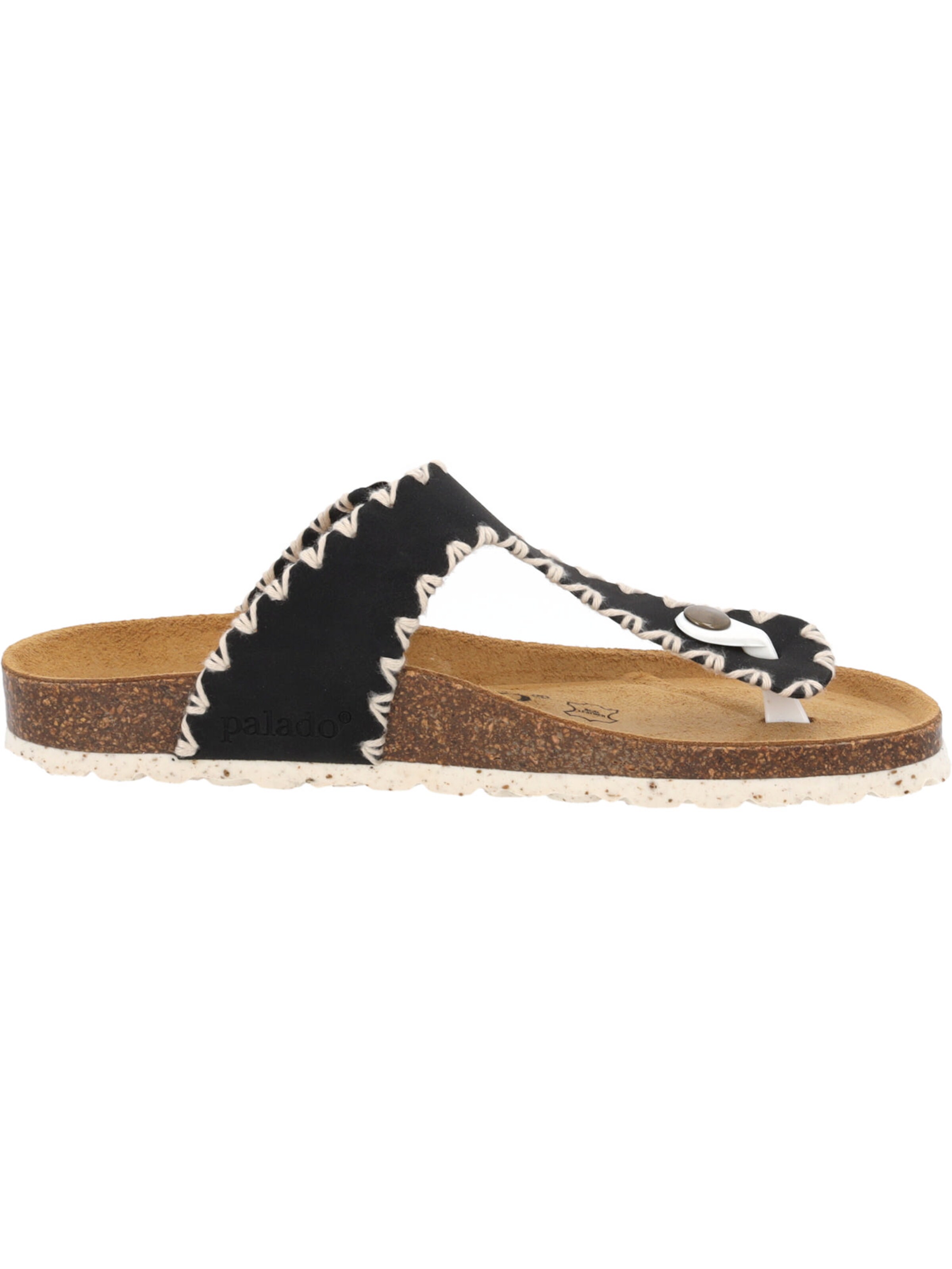 Palado T-bar sandals 'Palado Kos Stitch' in Black