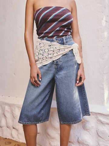 Next Wide Leg Shorts in Blau: Vorderseite