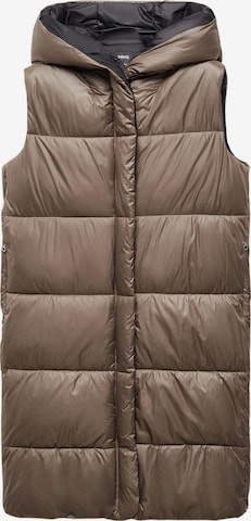 Gilet 'NUBE' MANGO en marron : devant