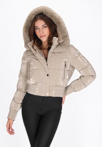 Veste d’hiver faina en beige : devant