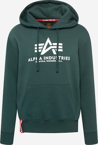 ALPHA INDUSTRIES Sweatshirt in Groen: voorkant