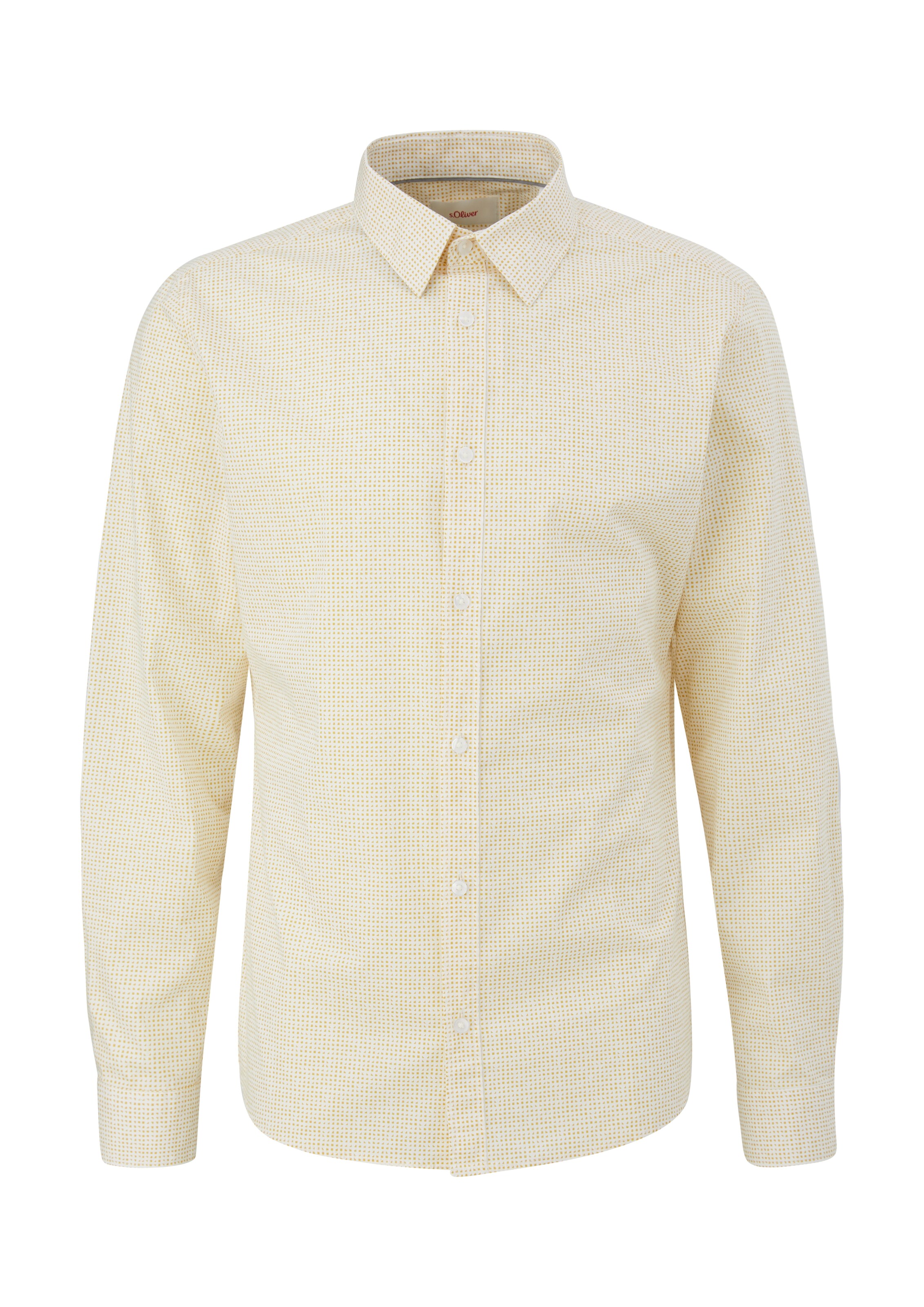 s.Oliver Slim fit Overhemd in Beige: voorkant