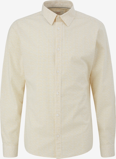 s.Oliver Button Up Shirt in Kitt / Brown / White, Item view