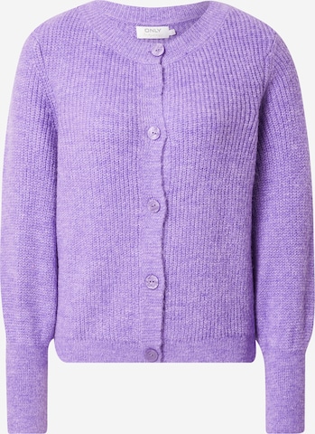 ONLY Knit cardigan 'Clare' in Purple: front