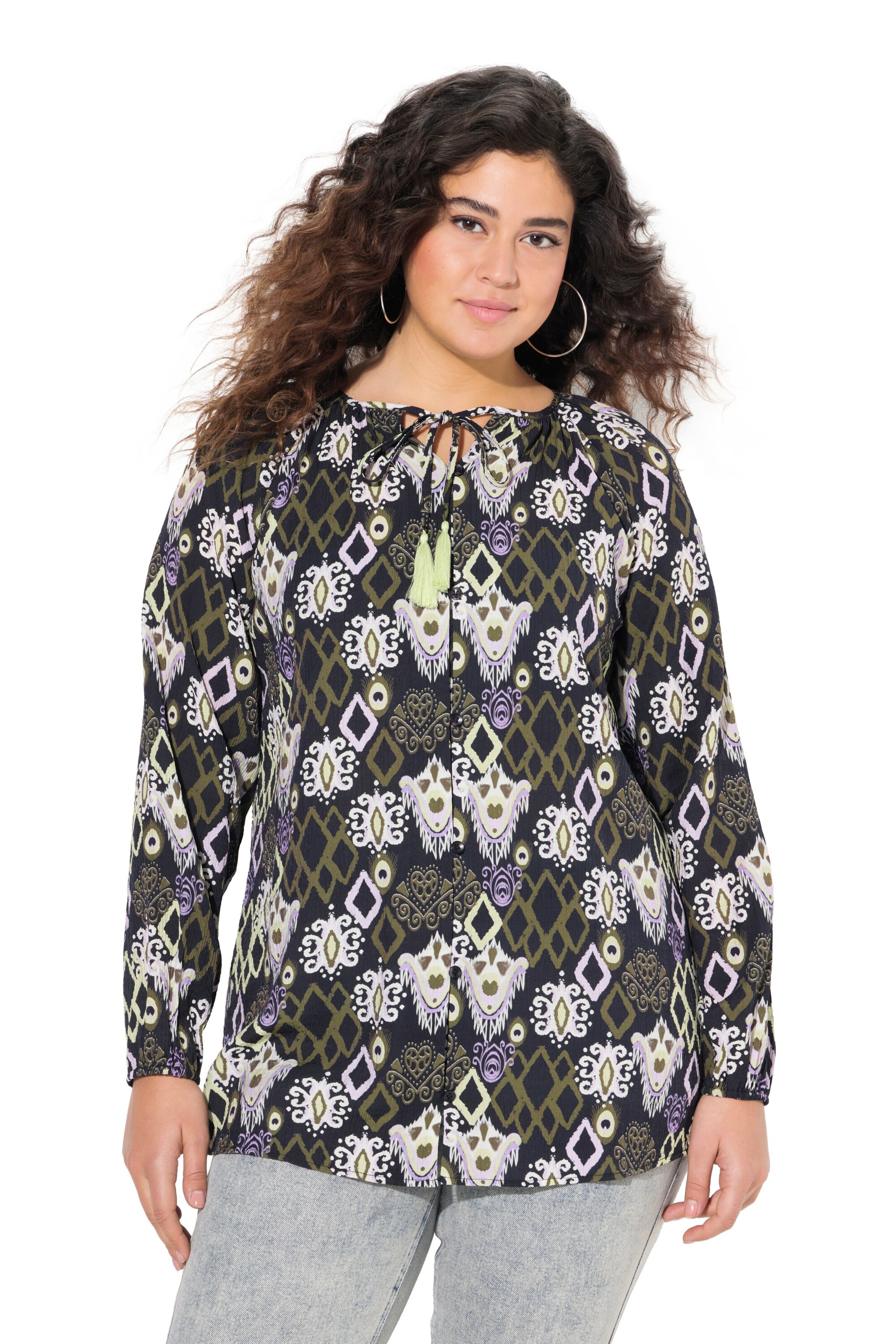 Chemisier Ulla Popken en mélange de couleurs : devant