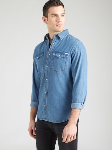 JACK & JONES Slim Fit Skjorte 'JWHSHERIDAN' i blå: forside