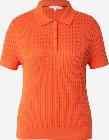 Pull-over Tommy Hilfiger Curve en orange : devant
