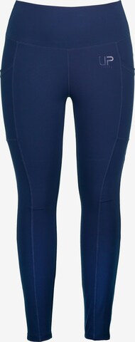 Ulla Popken Skinny Sportbroek in Blauw: voorkant