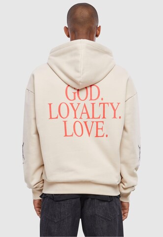 Felpa 'God Loyalty Love' di MT Upscale in beige