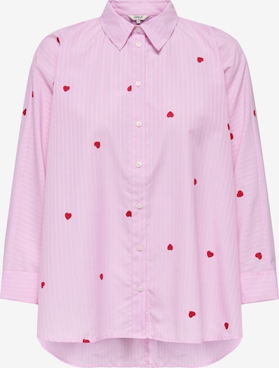 ONLY Bluza 'ONLNew Lina Grace' veličine XXS u svijetloroza / vatreno crvena / bijela, Pregled proizvoda