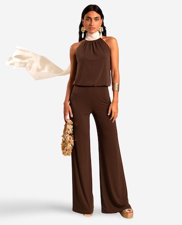 THE-ARE Jumpsuit in Brown: front