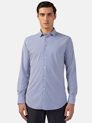 Boggi Milano - Ajuste estrecho Camisa en azul: frente