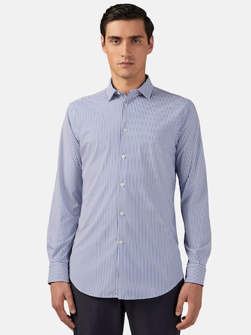 Boggi Milano Slim fit Button Up Shirt in Blue: front