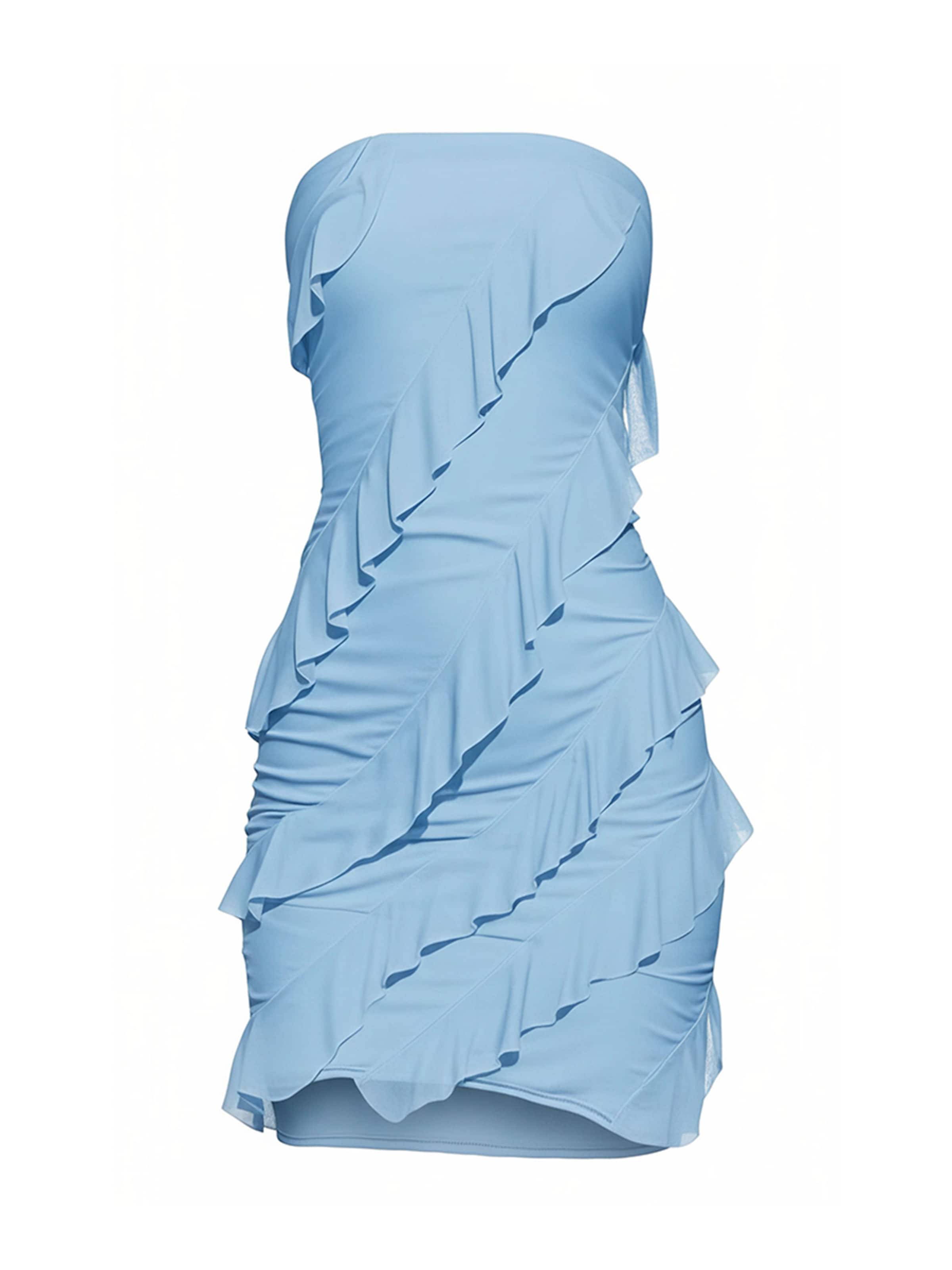 Imily Bela Koktejlové šaty – modrá: přední strana