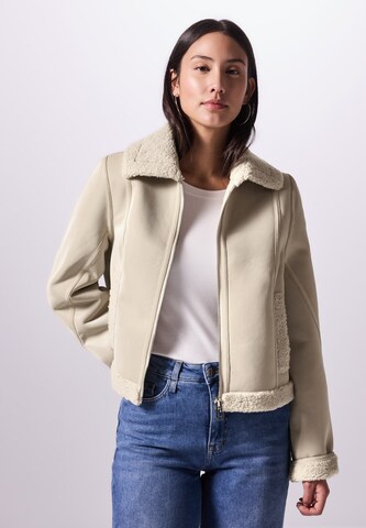 Street One Studio Faux Shearling Jacket in Beige: Vorderseite