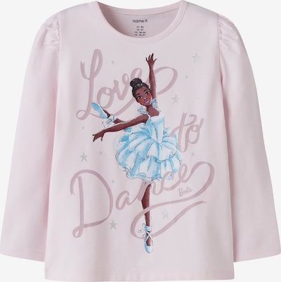 NAME IT Shirt 'NMFORDI BARBIE' in 122-128 in Light blue / Dark brown / Rose / Dusky pink, Item view