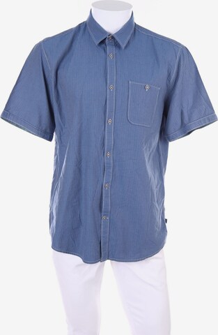 TOM TAILOR Button Up Shirt in L in Blue: front