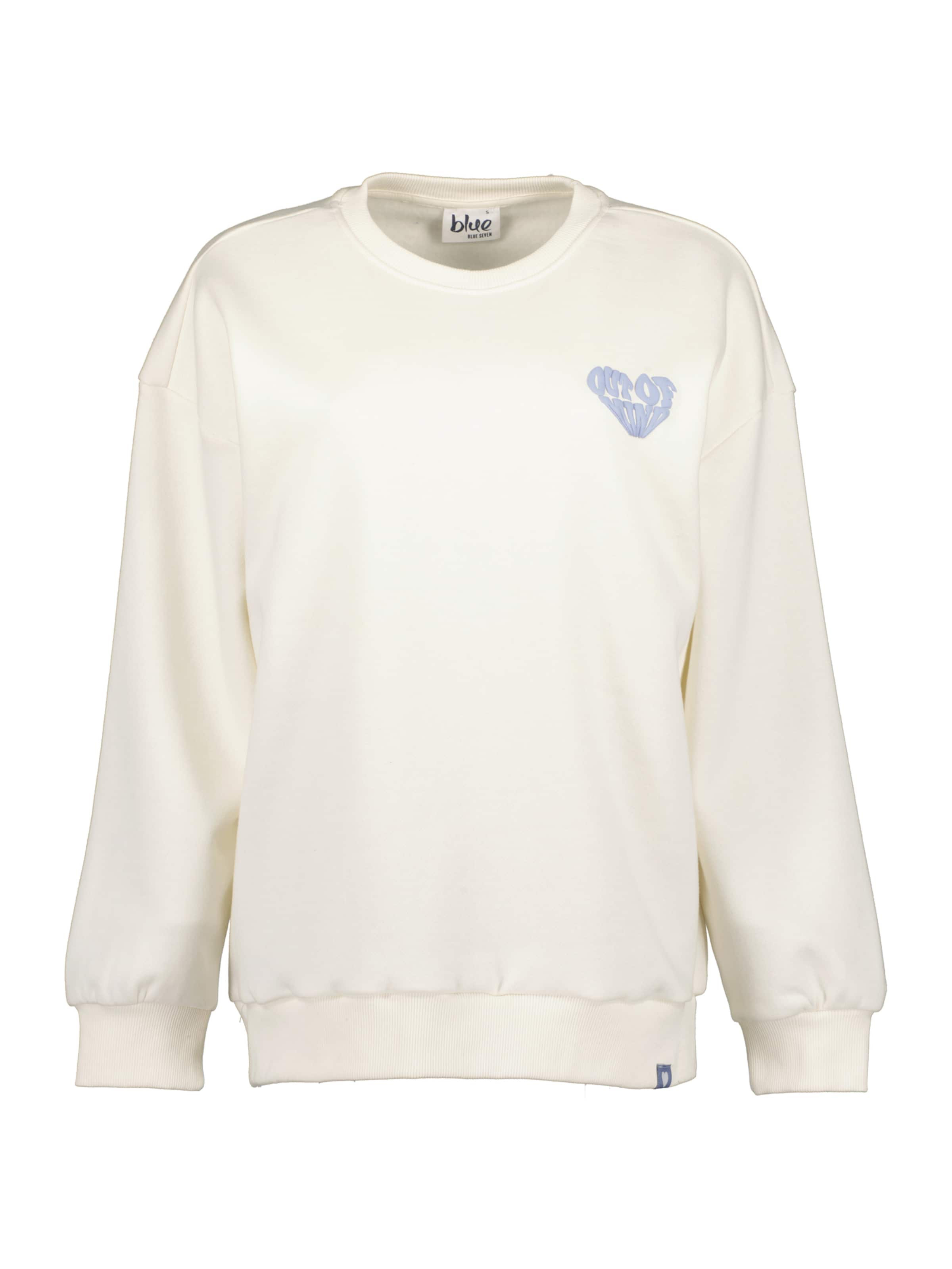 BLUE SEVEN Μπλούζα φούτερ σε λευκό: μπροστά