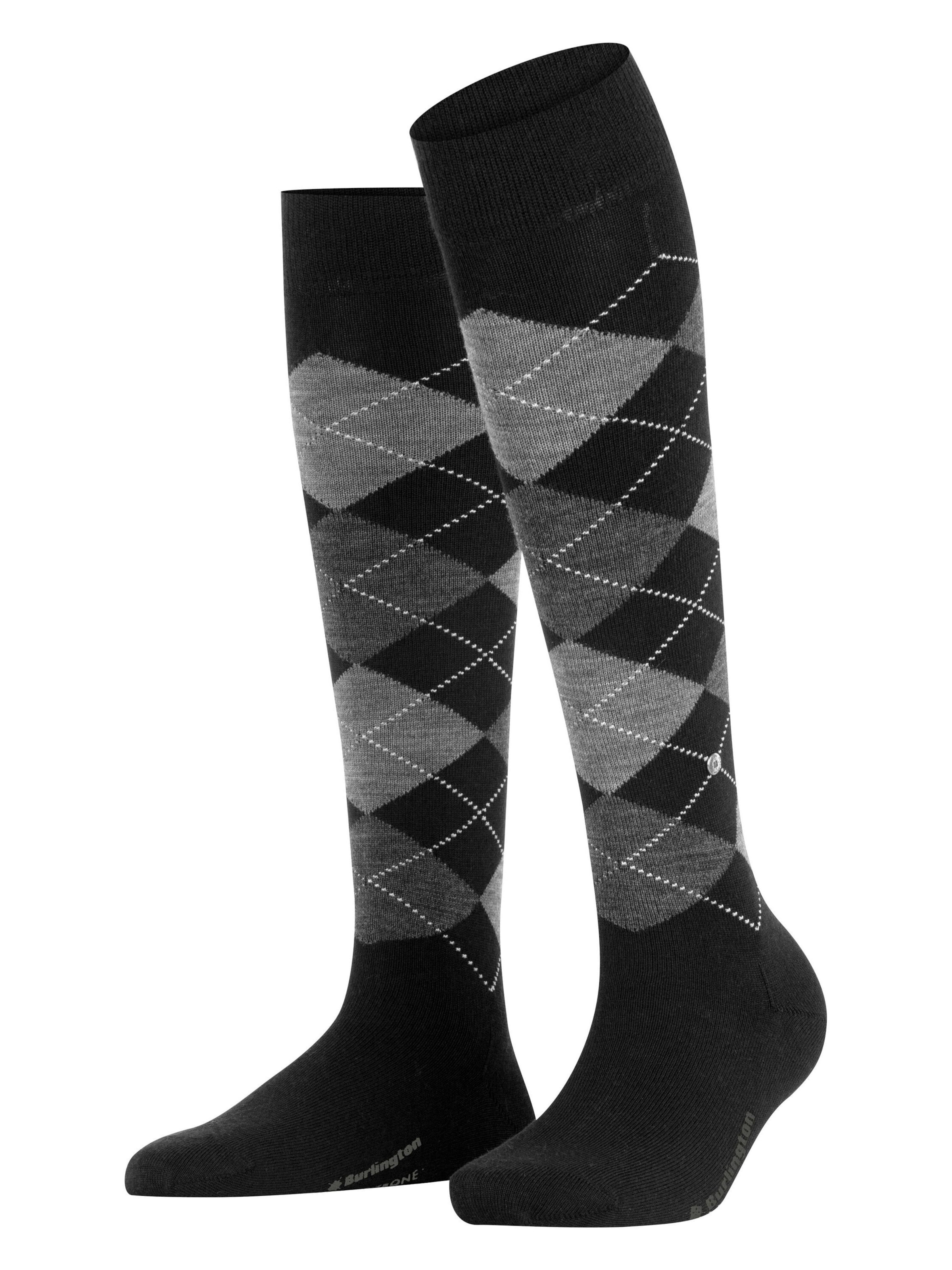 BURLINGTON Overknee Strümpfe 'Marylebone'‌‌‌‌ in Schwarz: Vorderseite