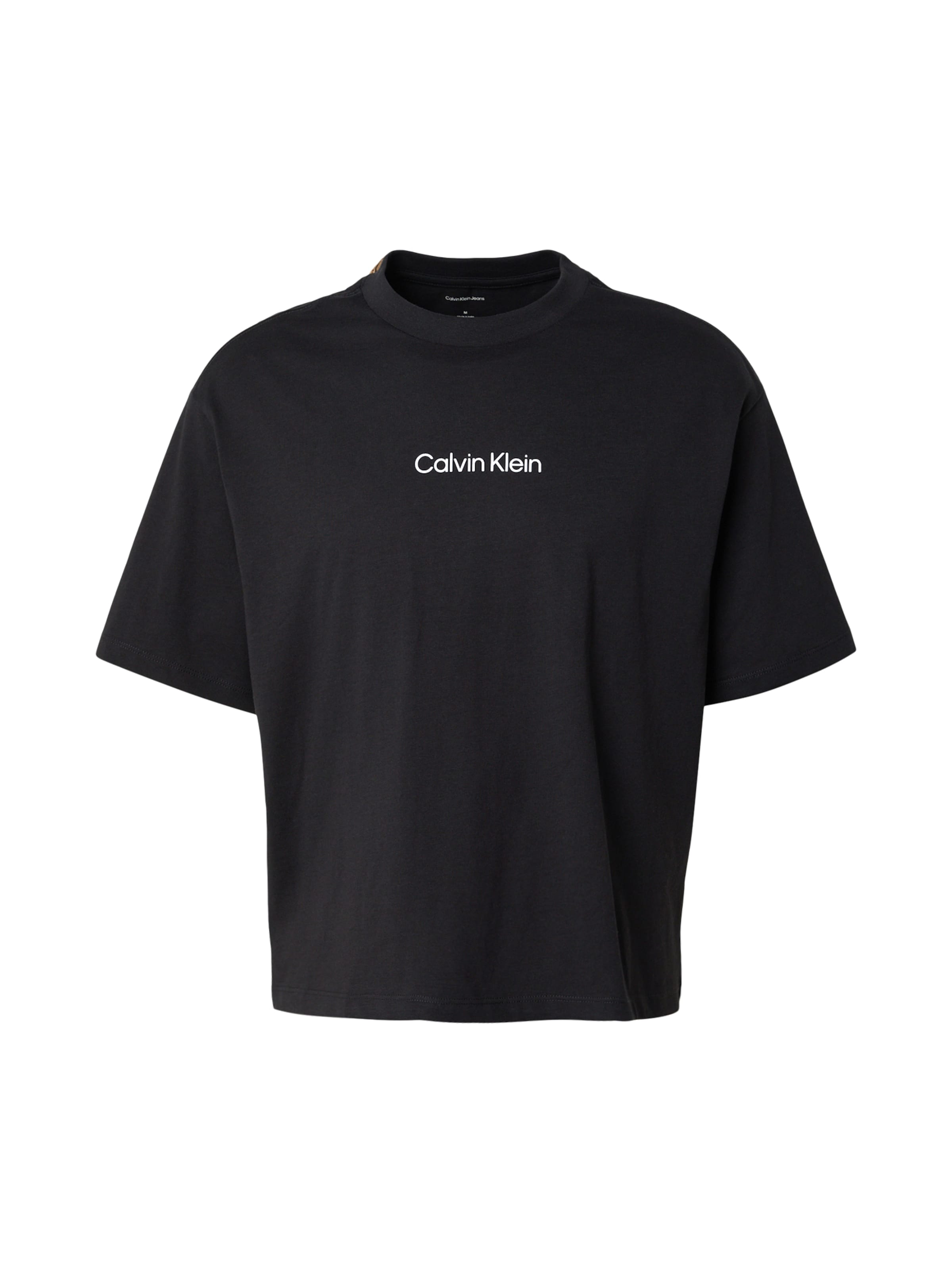 Calvin Klein Jeans Shirt 'OBSESSION' in Zwart: voorkant