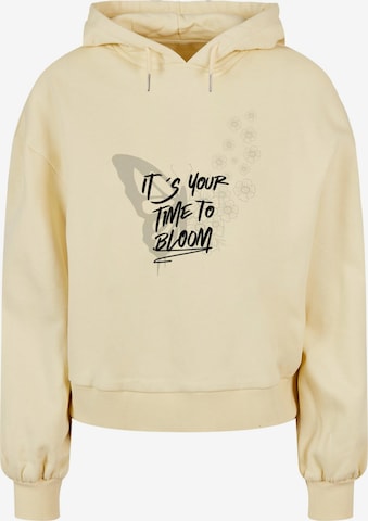 Merchcode Sweatshirt 'Its Your Time To Bloom' in Gelb: predná strana