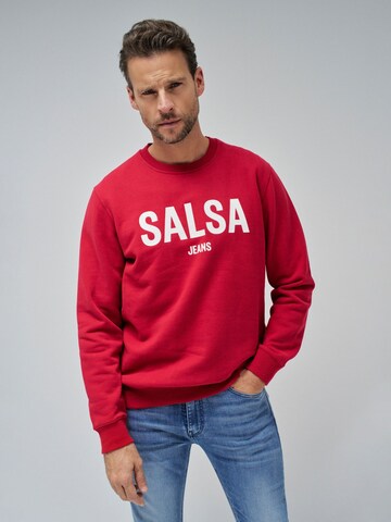 Salsa Jeans Sweatshirt in Rood: voorkant