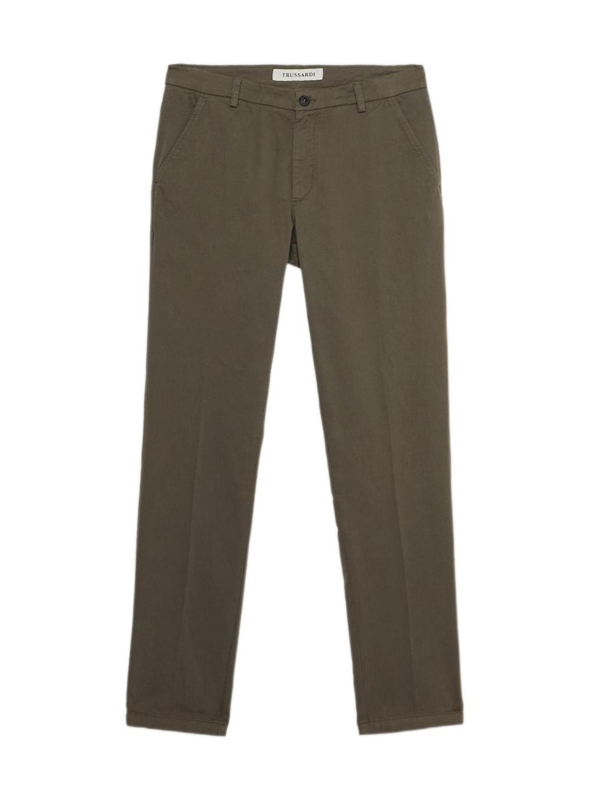 Trussardi Broek in Groen: voorkant